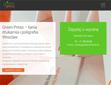 Tablet Screenshot of greenpress.pl